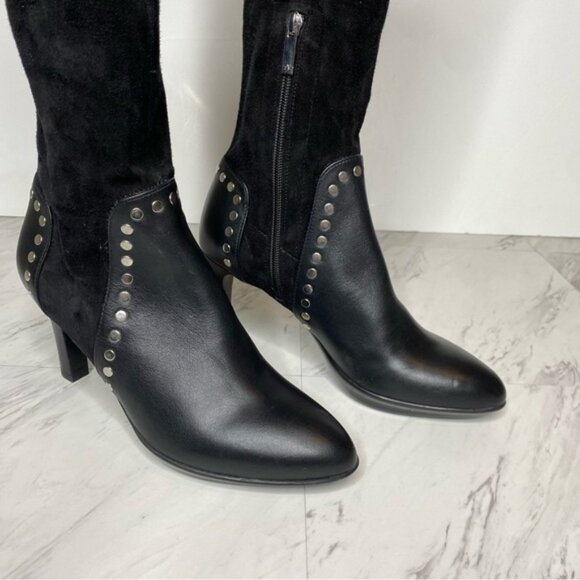 Aquatalia Rolla Black Suede Tall Boot 8 1/2 - Picture 11 of 16